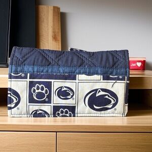 Penn State Quilted Wallet Purse Jai Originals Removable Strap Blue White NCAA